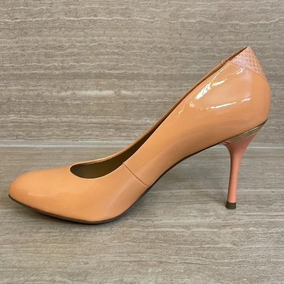 SAM EDELMAN UEC size 8 “Camdyn” Stiletto Heels coral orange pink heel detail - Picture 12 of 16